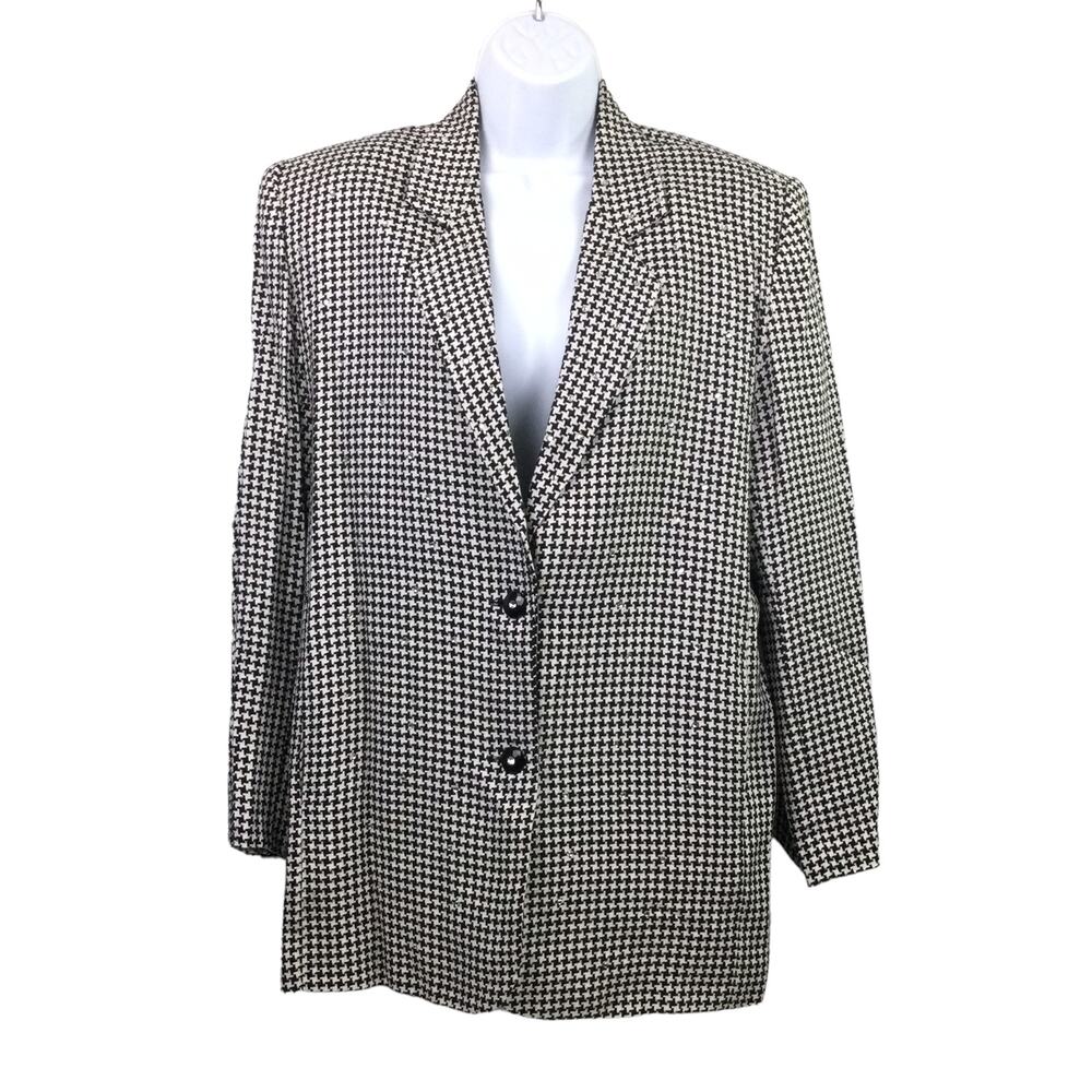 Stephanie Queller VTG 80's Preppy Dark Academia Rhinestone Structured  Blazer 8